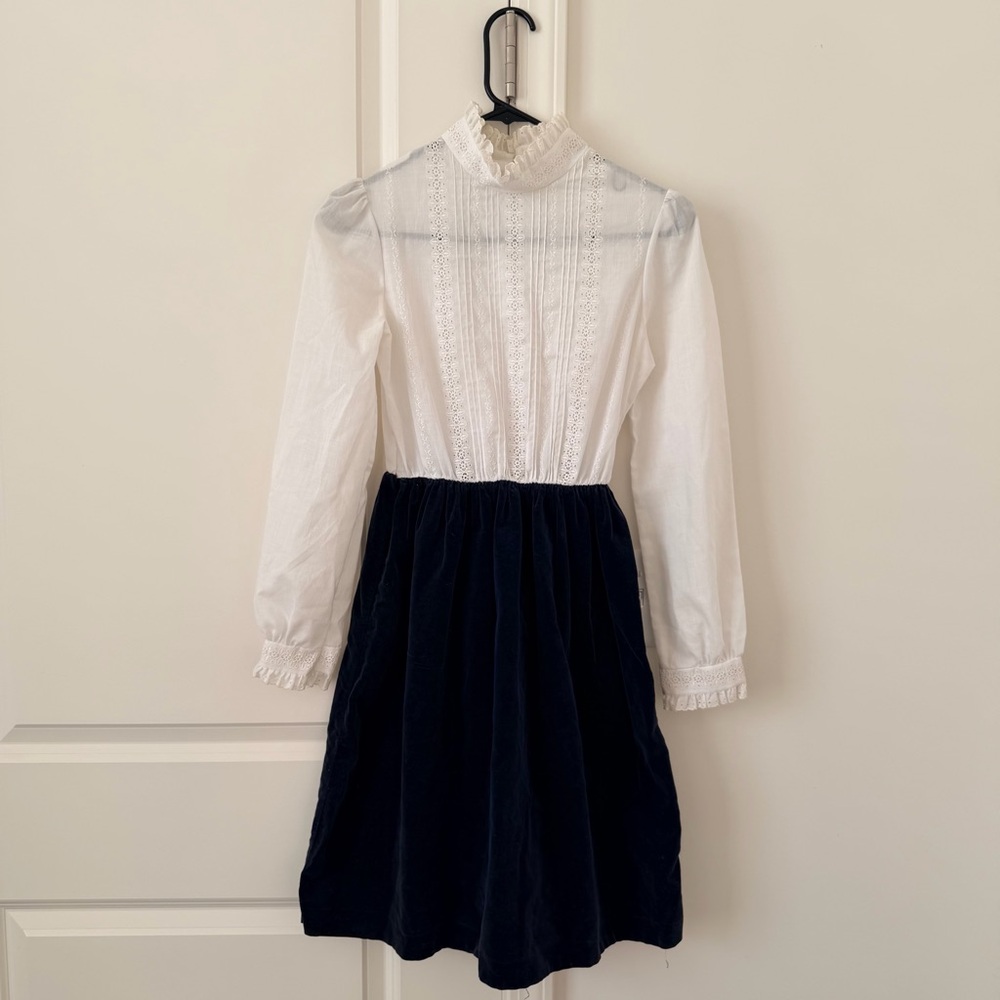 Vtg Christian Dior Jeunesse Lace Dress 1980s Romantic Prairie Victorian Sz 12
